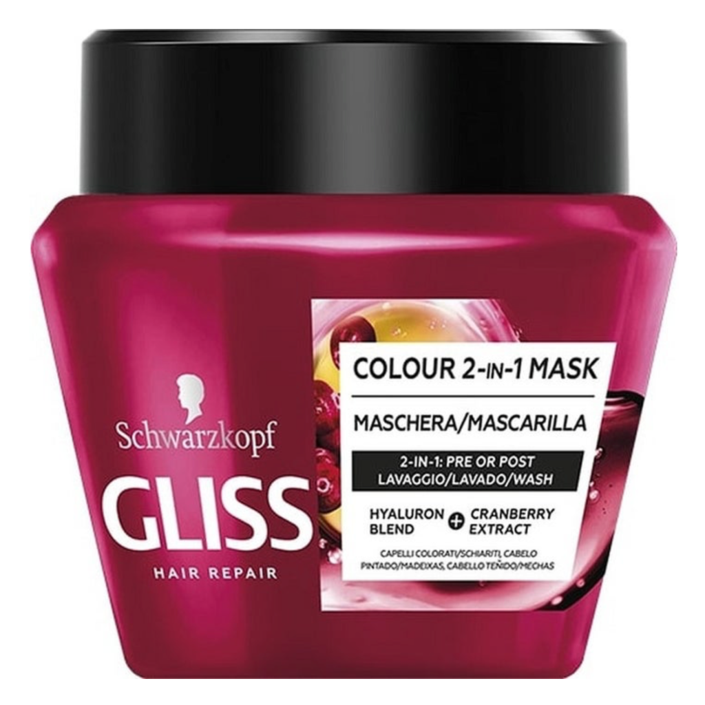 Schwarzkopf Gliss, Colour 2 in 1 Maske, 300 ml