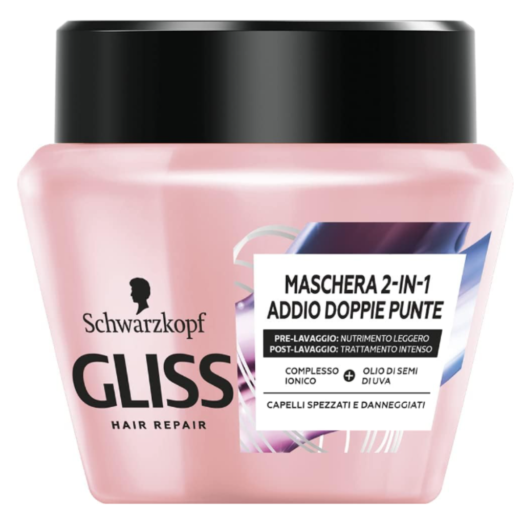 Schwarzkopf Gliss, 2 in 1 Anti-Spliss Wunder Maske, 300 ml