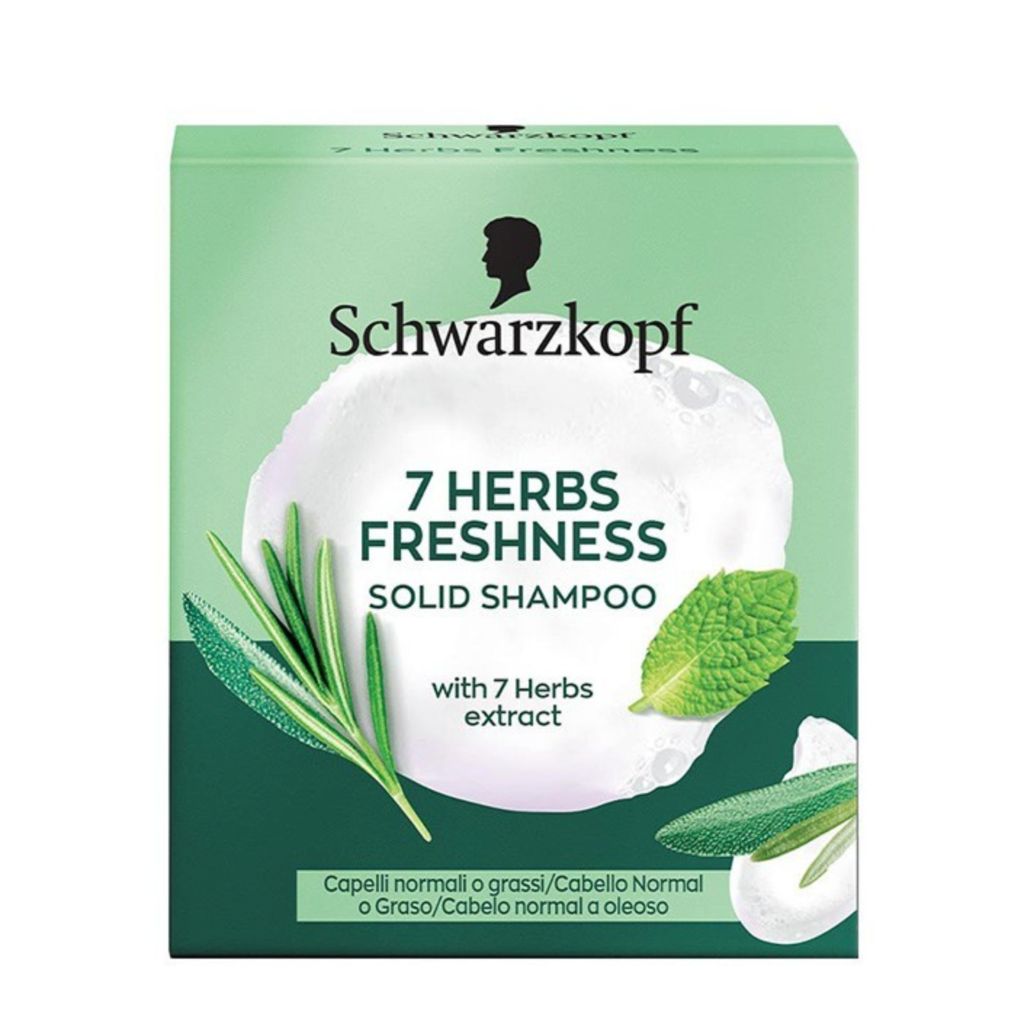 Schwarzkopf 7 Herbs Freshness, Solid Shampoo, 60 gr