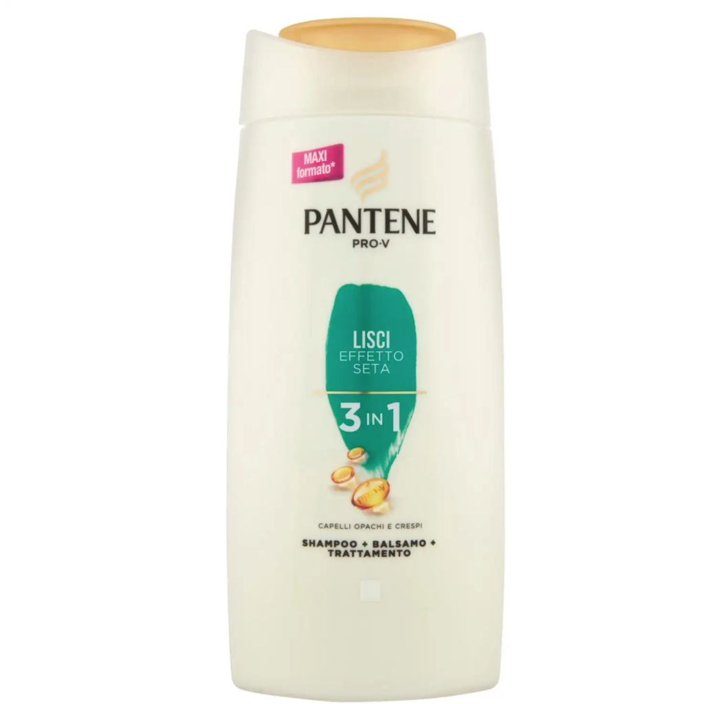 Pantene Pro-V, 3 in 1 Glatte Shampoo+Balsam+Bhandlung Seideneffekt, 675 ml