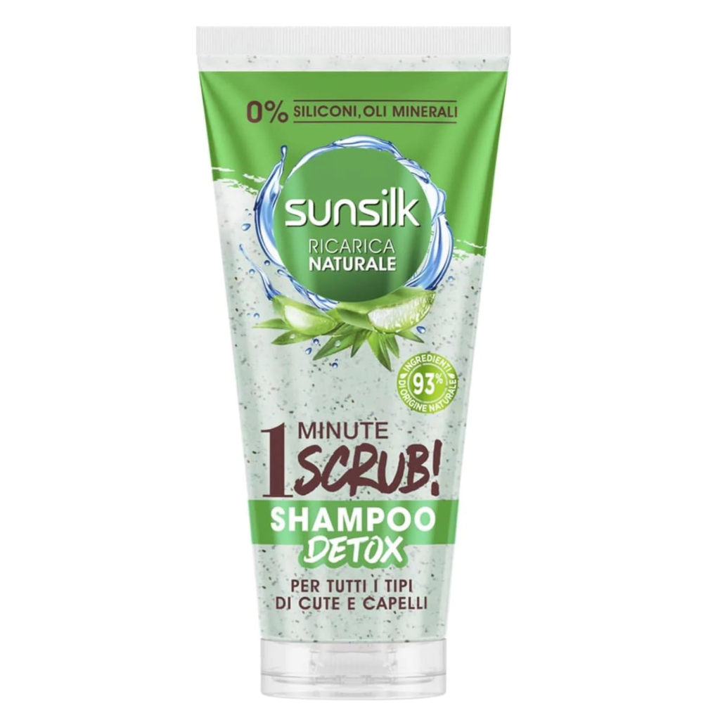 Sunsilk, 1 Minute Scrub, Detox Shampoo, Aloe Vera, 200 ml