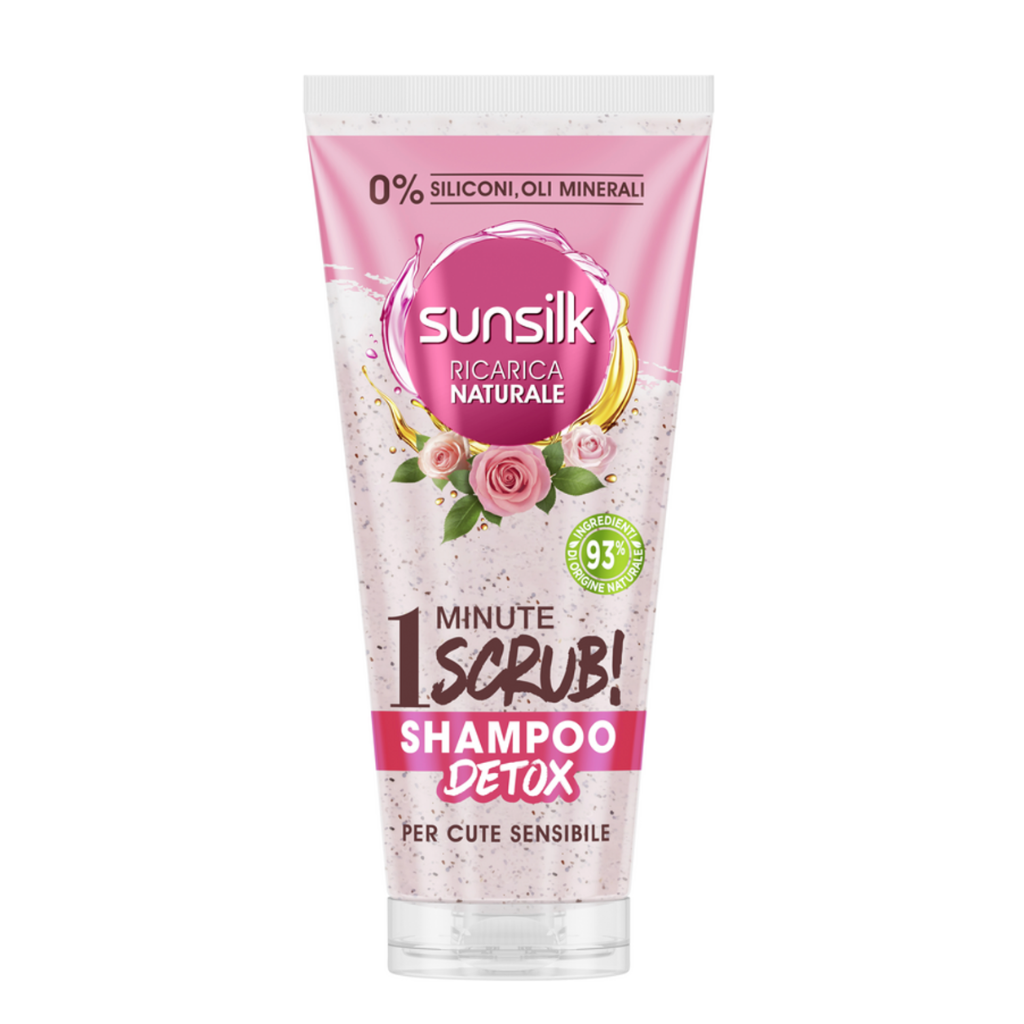 Sunsilk, 1 Minute scrub, Detox Shampoo, Rose, 200 ml