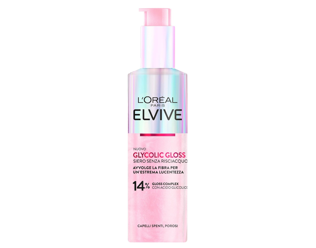 L'Oreal Paris Elvive, Glycolic Gloss, Serum ohne Spülung für verfärbtes und poröses Haar, Glycolic Gloss, 150 ml