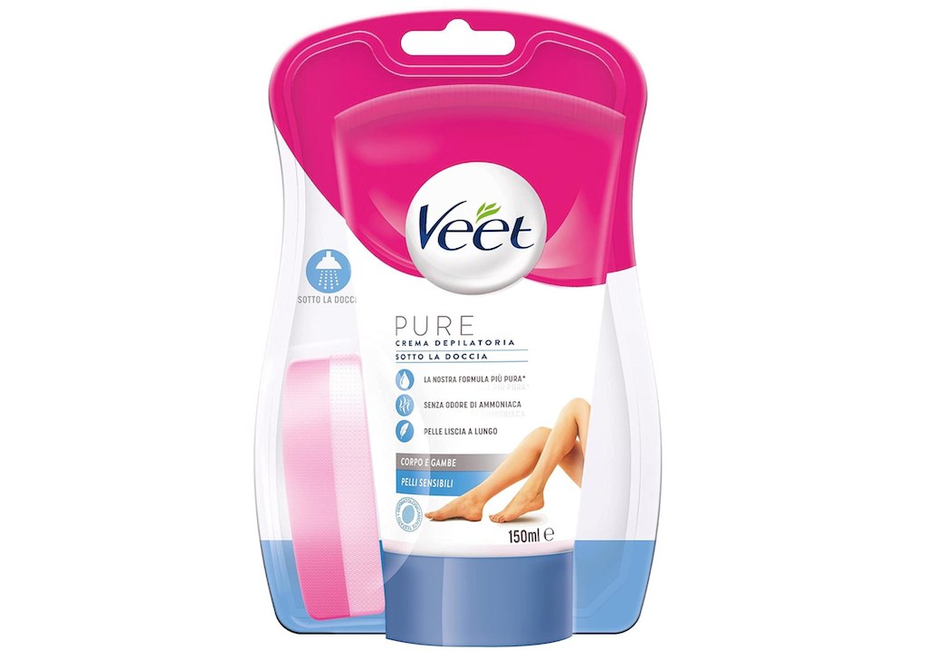 Veet, Enthaarungscreme unter der Dusche, Silk und Fresh Technology, empfindliche Haut, 150 ml