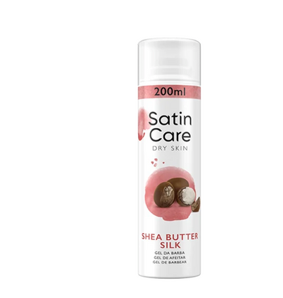 Gilette,Satin Care Dry Skin Shea Butter Silk Gel, 200 ml