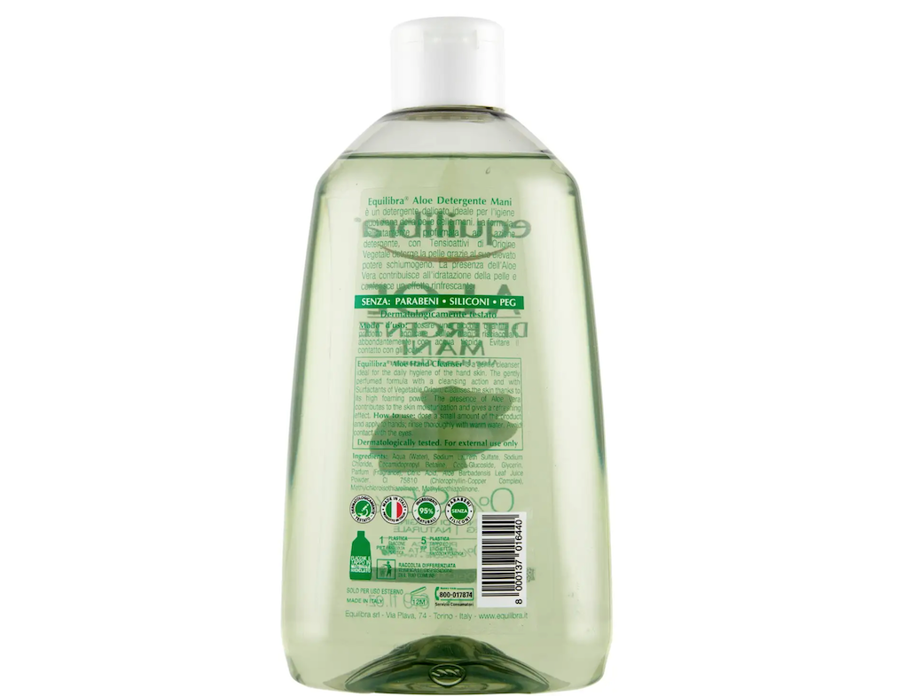 Equilibra, Handwaschgel mit Aloe, 500 ml