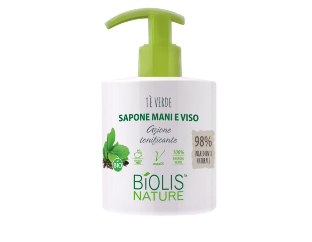 Biolis Nature, Hand und Gesichtsseife, Grün Tee, 300 ml