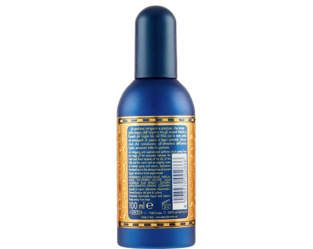 Tesori d'Oriente, Aromatiches Parfüm, Aegyptus, Blaue Lilie des Nils, 100 ml