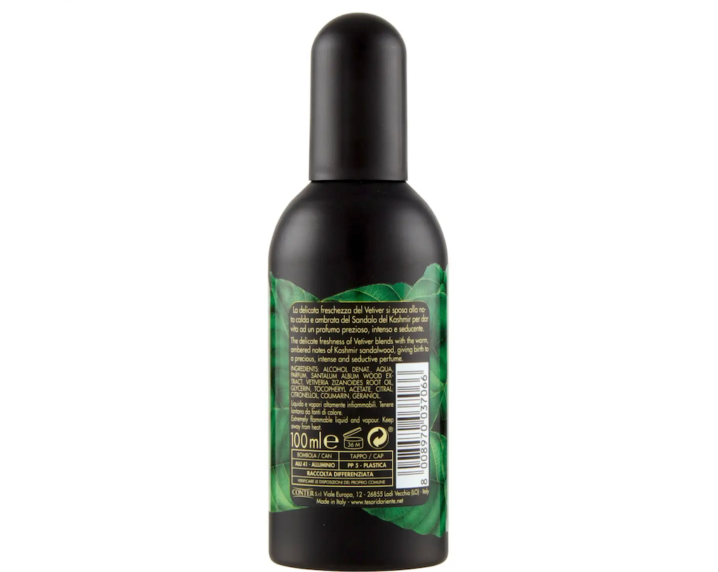 Tesori d'Oriente, Aromatiches Parfüm, Sandale und Vetiver, 100 ml