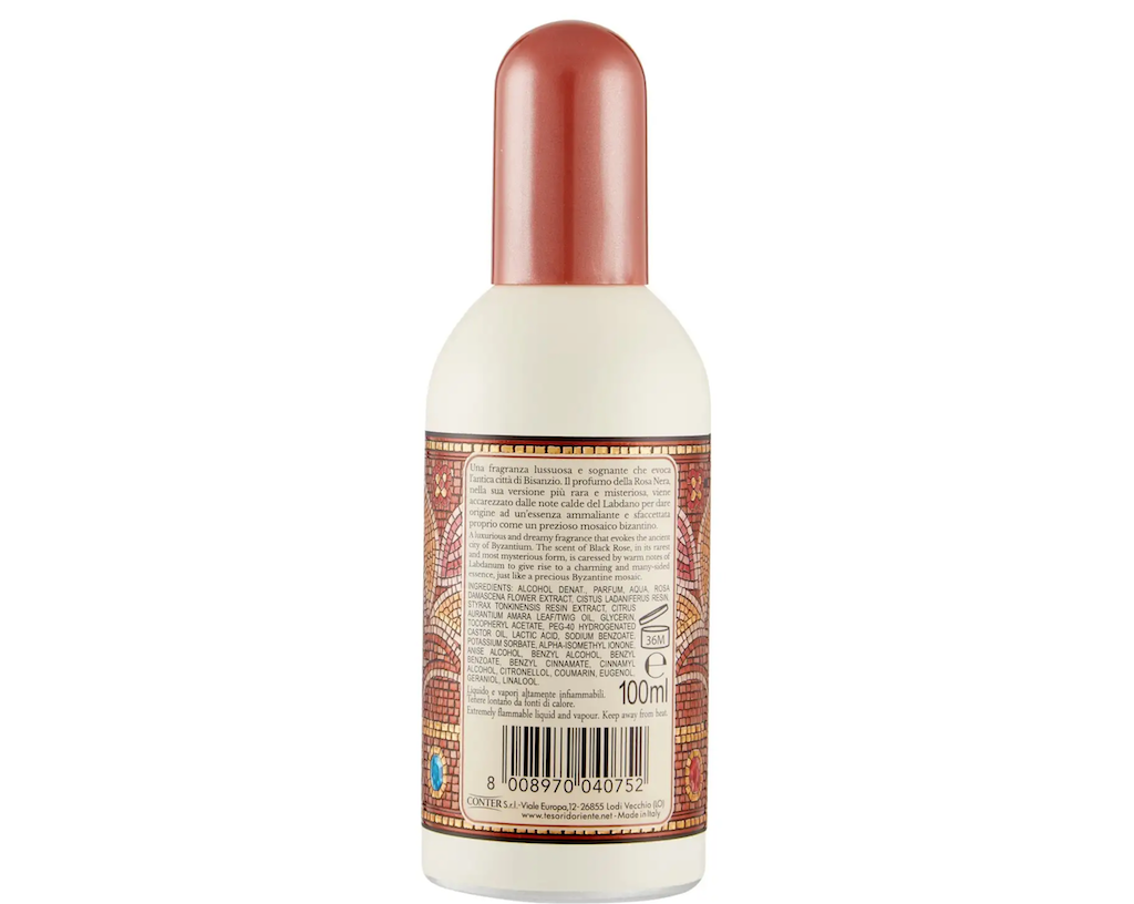 Tesori d'Oriente, Aromatiches Parfüm, Schwarze Rose und Labdano, 100 ml