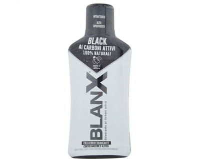 Blanx, schwarzes Mundwasser mit 100% natürlichen Aktivkohlen Bleaching, 500ml