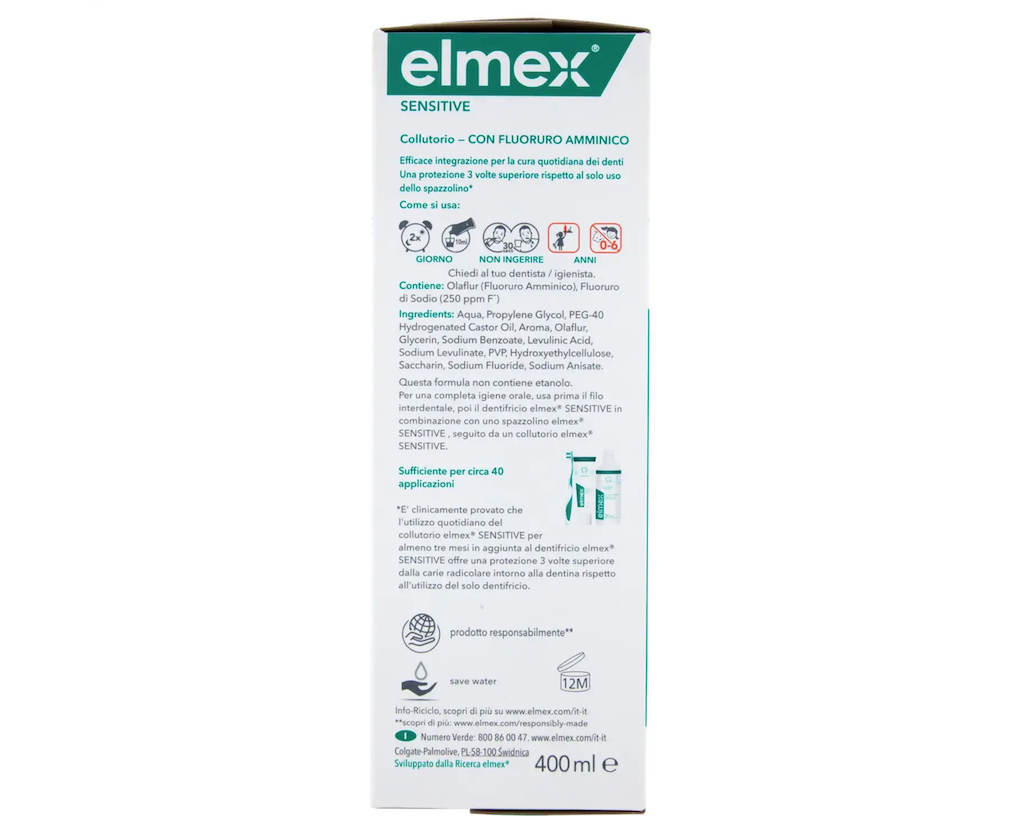 Elmex, Mundwasser Sensitive, für empfindliche Zähne, 400 ml