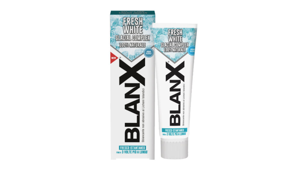 Blanx Fresh White, Glacial Complex 100% Natürlich, Zahnpasta, 75 ml