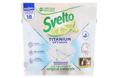 Svelto Titanium Optimum, Geschirrspültabs, Natriumbicarbonat, 18 Tabs