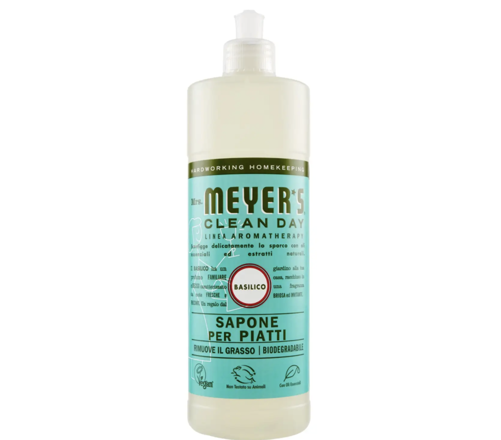 Mrs. Meyer's Clean Day Sapone per Piatti, Basilico 473 ml