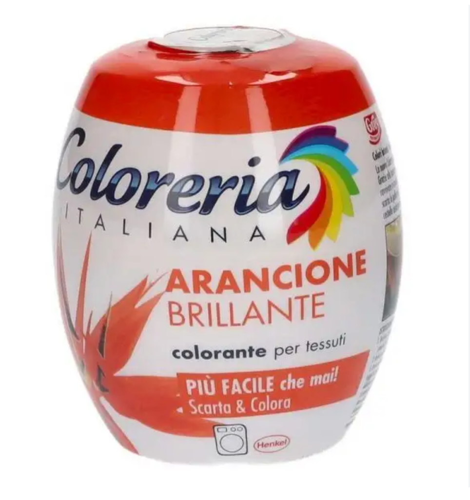 COLORERIA ITALIANA, Stoff-Farbe, Gänzendes Orange, 350gr