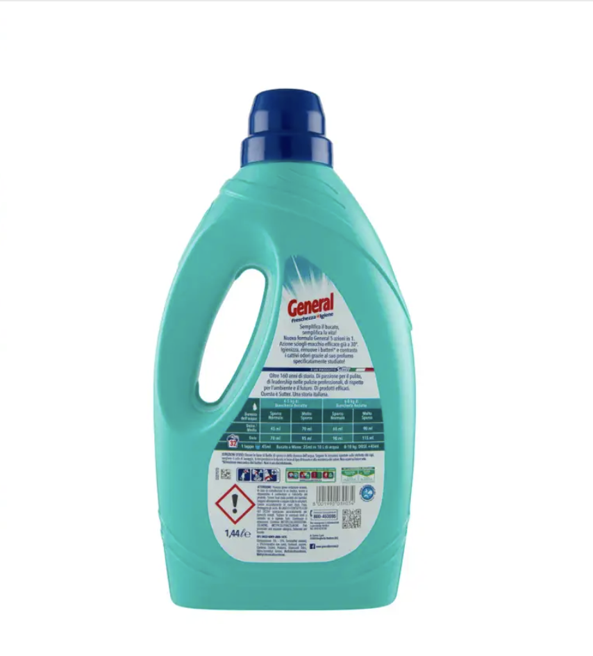 General Waschmittel, Frische+Hygiene 5in1, 1,44 L