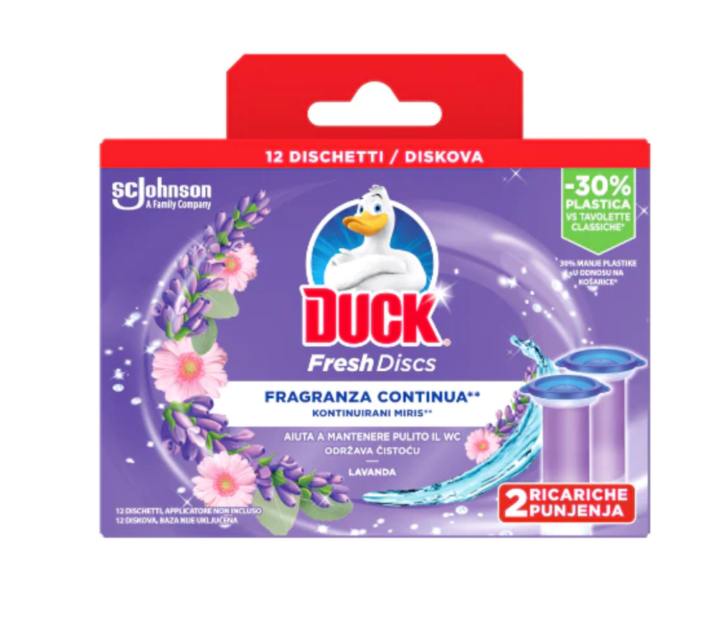 DUCK, WC, Frische-Siegel, Lavendel, 2 x 36 gr