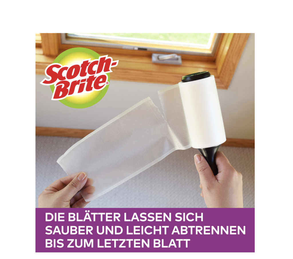 Scotch-Brite,Everyday Clean Fusselroller Refill, 56 Blätter