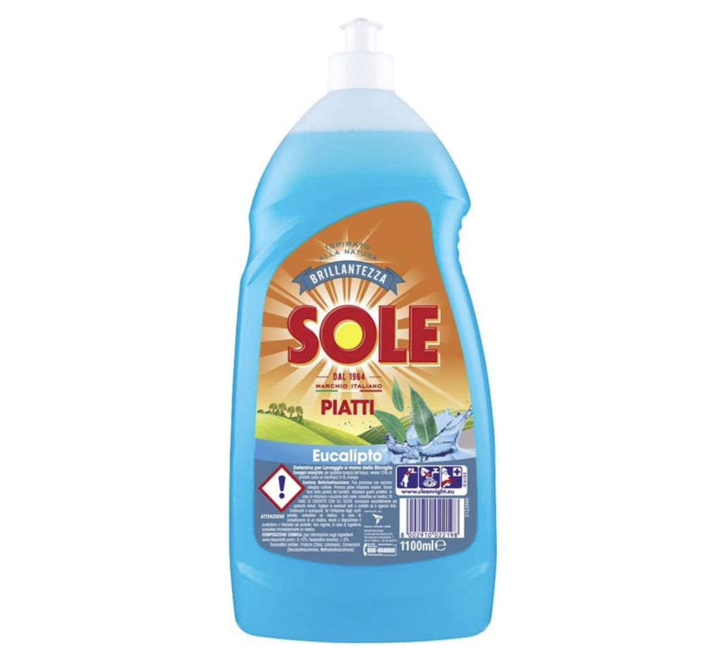 SOLE SPÜLMITTEL GRÜNE ZITRONE/ESSIG/EUCALYPTUS  1,1 L