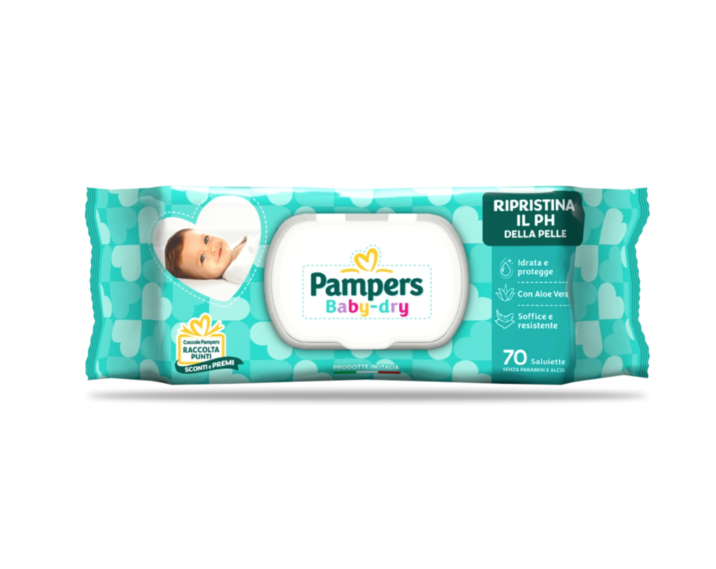 Pampers Baby-Dry, Feuchttücher, 70 Stk.