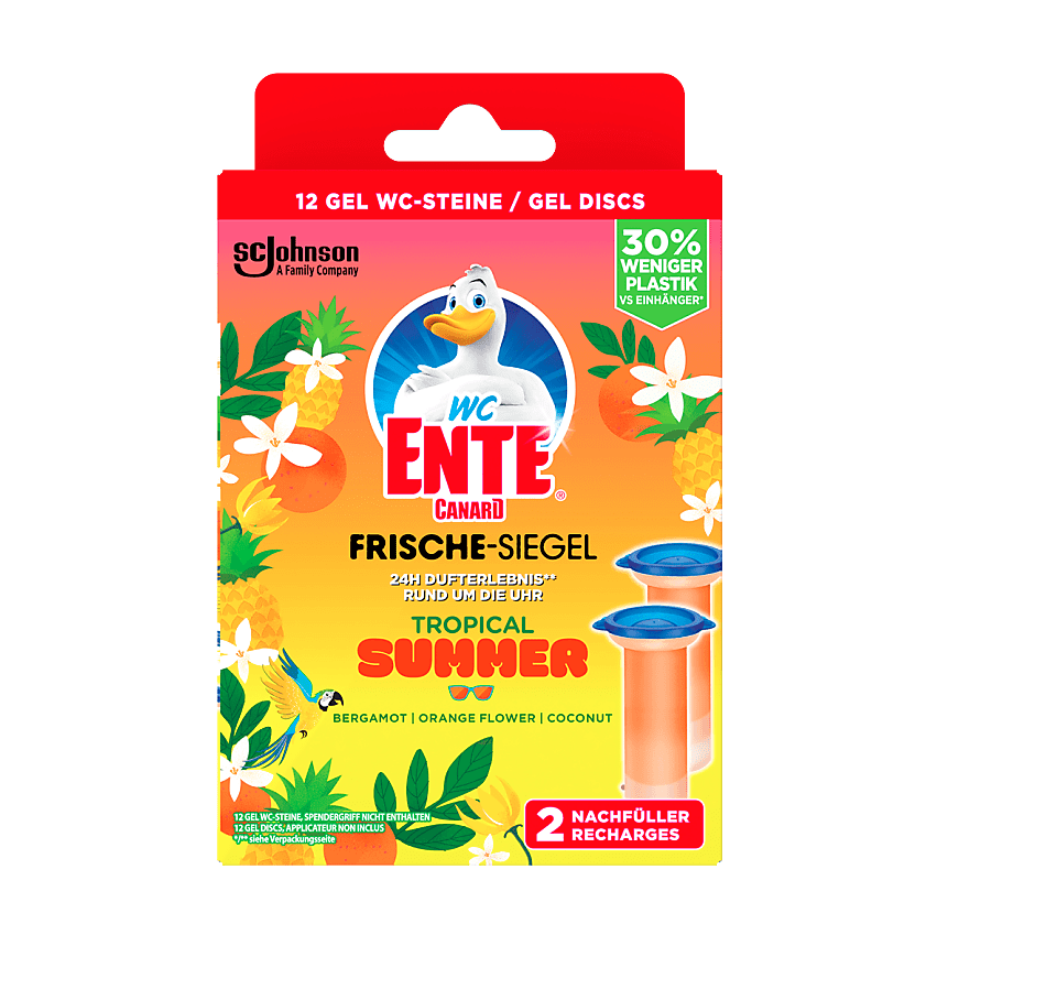 DUCK, WC-Frische-Siegel, Tropic Summer, 2 X 36 ml