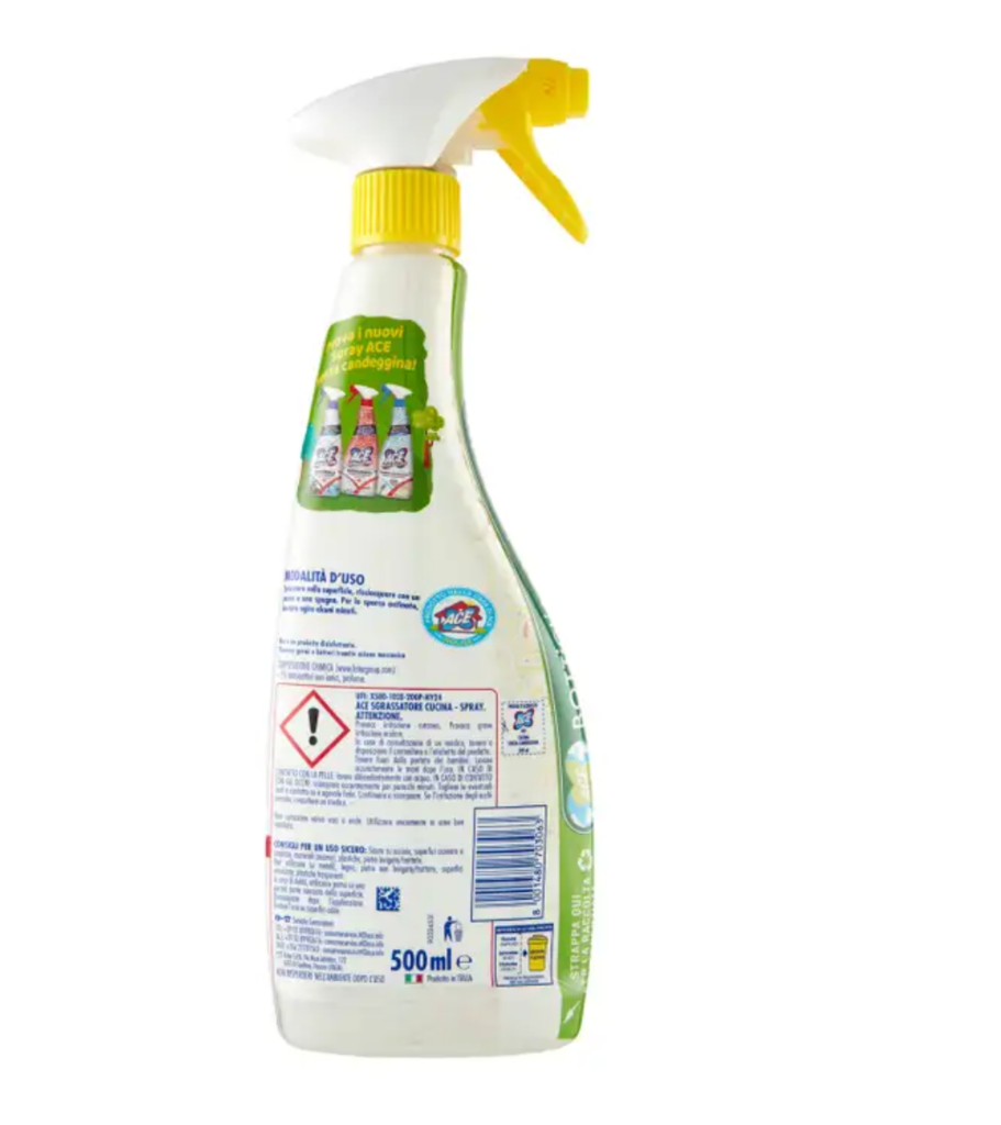 ACE Entfetter Küchenspray ohne Bleichmittel 500 ml