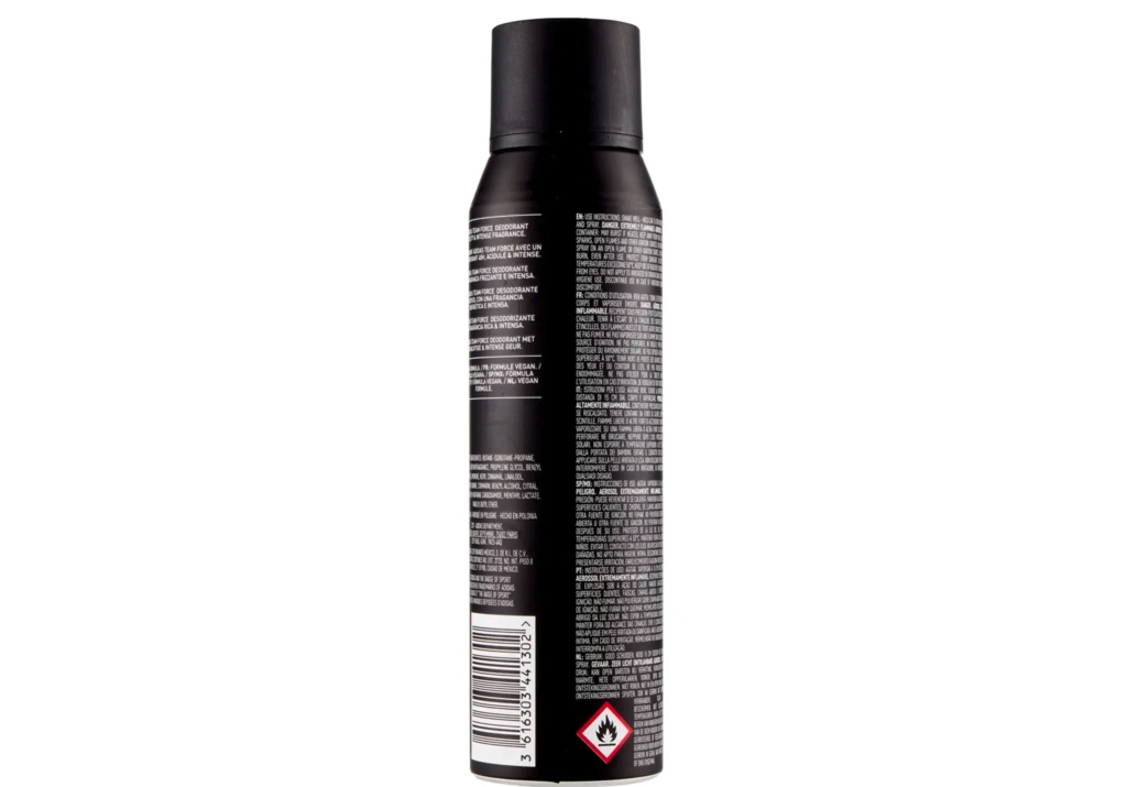 Adidas Spray Deodorant, Team Force, 150ml