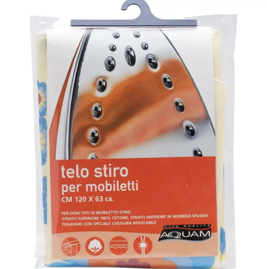 AQUAM Telo Stiro per Mobiletti, 120x63cm