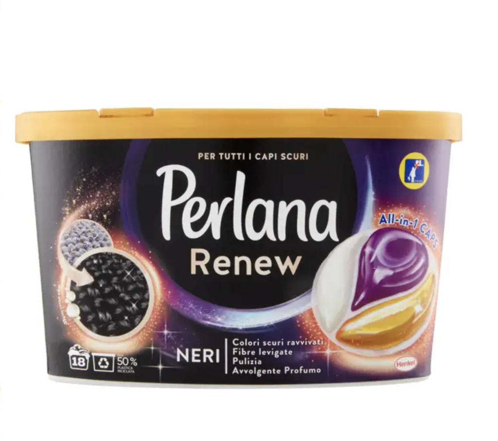 Perlana (Perwoll) Renew Caps, Schwarze, 18 Wäschen