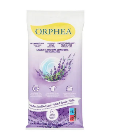 ORPHEA, Lavendel-Trocknertücher,  20 x 4 g