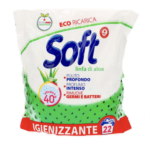 Soft Linfa di Aloe, Pulverwaschmittel, 22 Wäschen