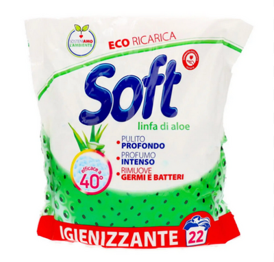 Soft Linfa di Aloe, Pulverwaschmittel, 22 Wäschen