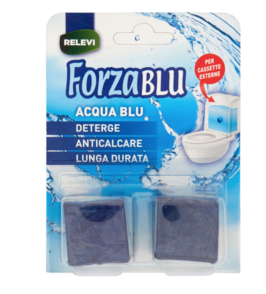 RELEVI, Forza Blu, WC- Steine , Blaues Wasser, 2x50gr