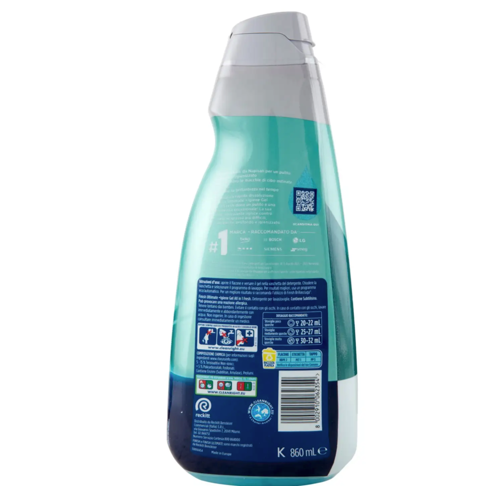 Finish Ultimate All in 1, Geschirrspülgel, Fresh, 860 ml