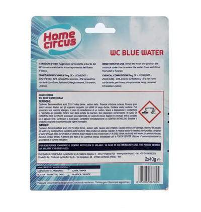 Home Circus,  WC-Einhänger,  4 in 1 Blaues Wasser, 2 Stück