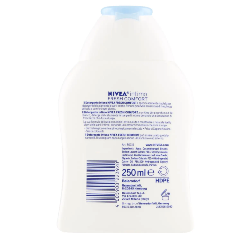 Nivea Intimreiniger, Fresh Comfort, 250 ml