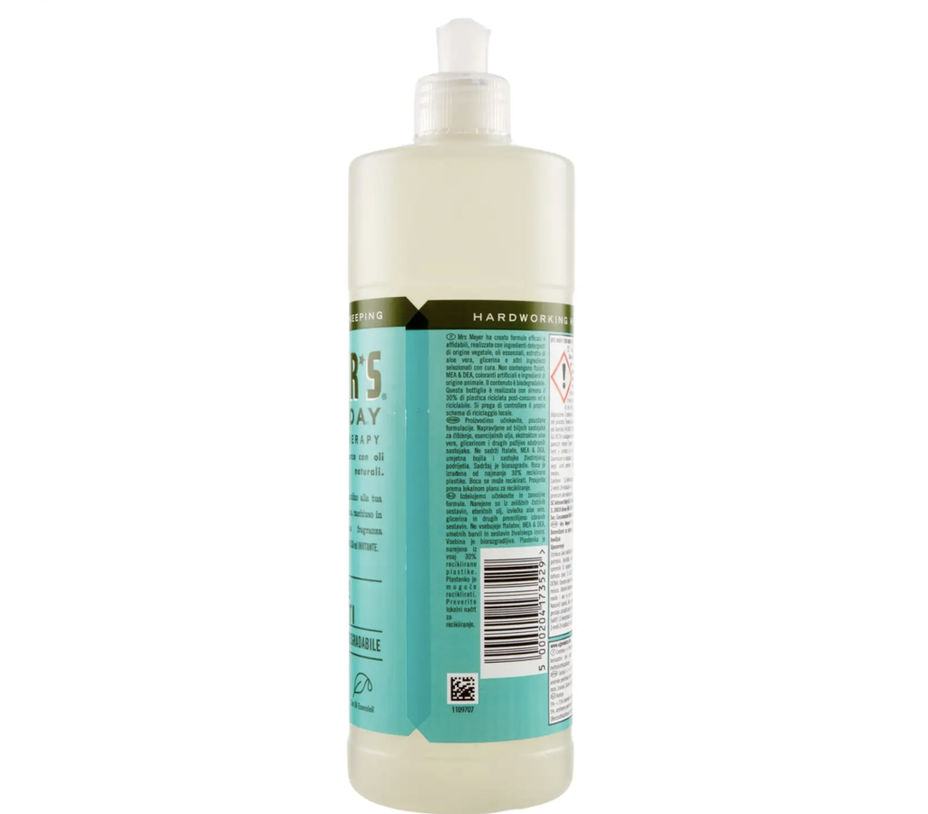 Mrs. Meyer's Clean Day Sapone per Piatti, Basilico 473 ml